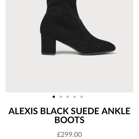 L.k. Bennett Alexis Black Suede Ankle Boots - Picture 2 of 9